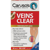 Caruso's Natural Health Veins Clear 60 Tablets (Expiry 03/2026)